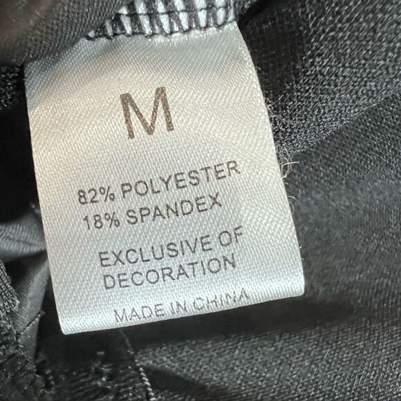 One piece swimsuit Black White V Neck Adjustable Straps Size Medium - Picture 5 of 16